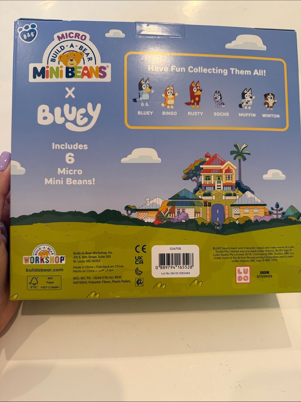 NWT Build A Bear Bluey Micro Mini Beans 6-Pack Plush Set - Picture 2 of 5